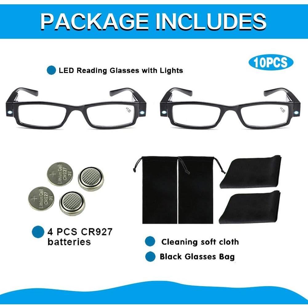 Gafas de Lectura DUANMEI con Luces LED +1.5 Unisex