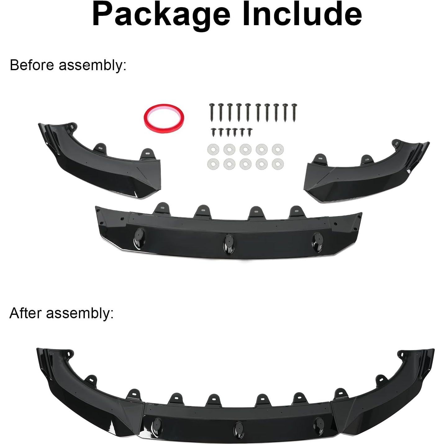 Lip Spoiler Parachoques Frontal KHK para BMW X3 IX3 G01 LCI 2022-2024