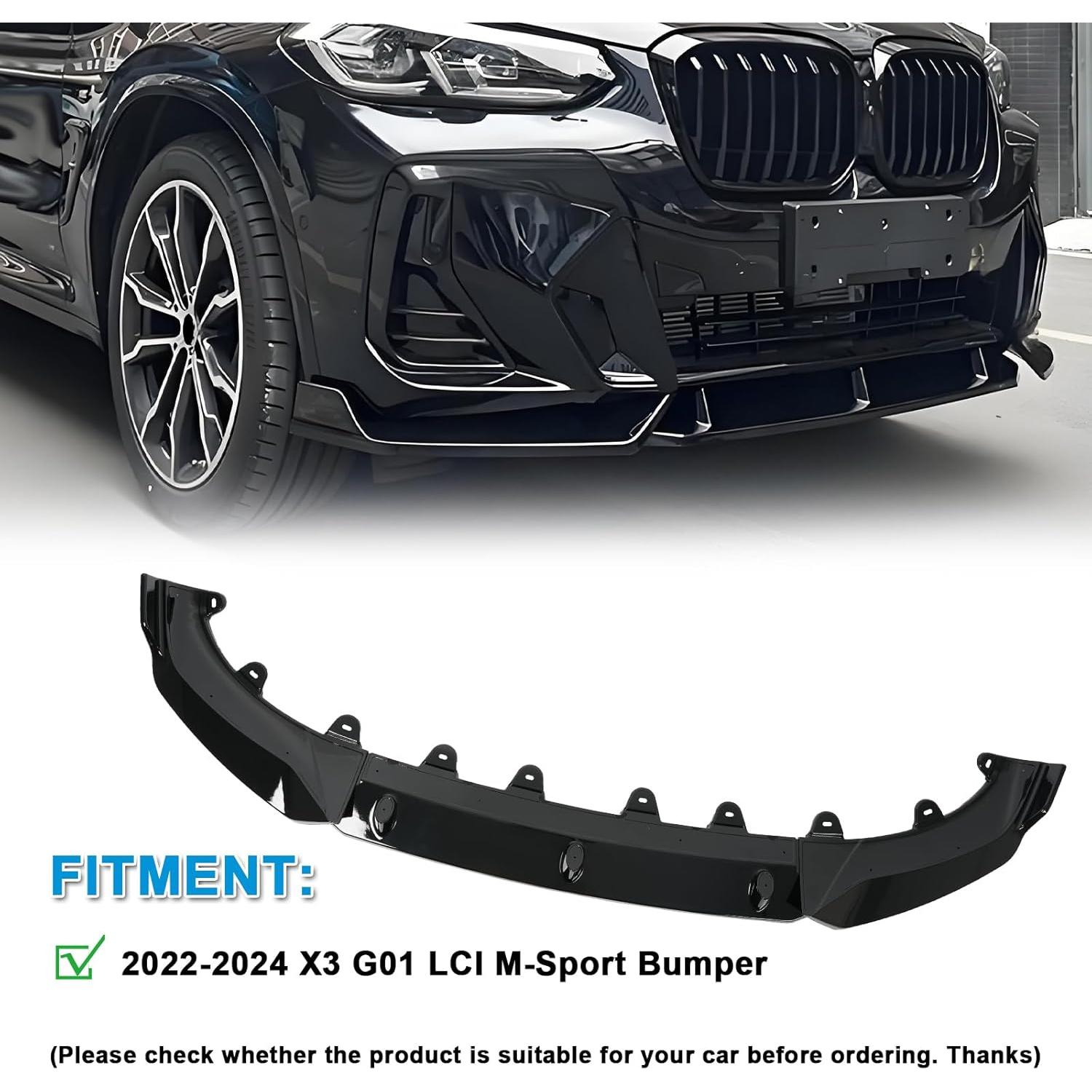 Lip Spoiler Parachoques Frontal KHK para BMW X3 IX3 G01 LCI 2022-2024
