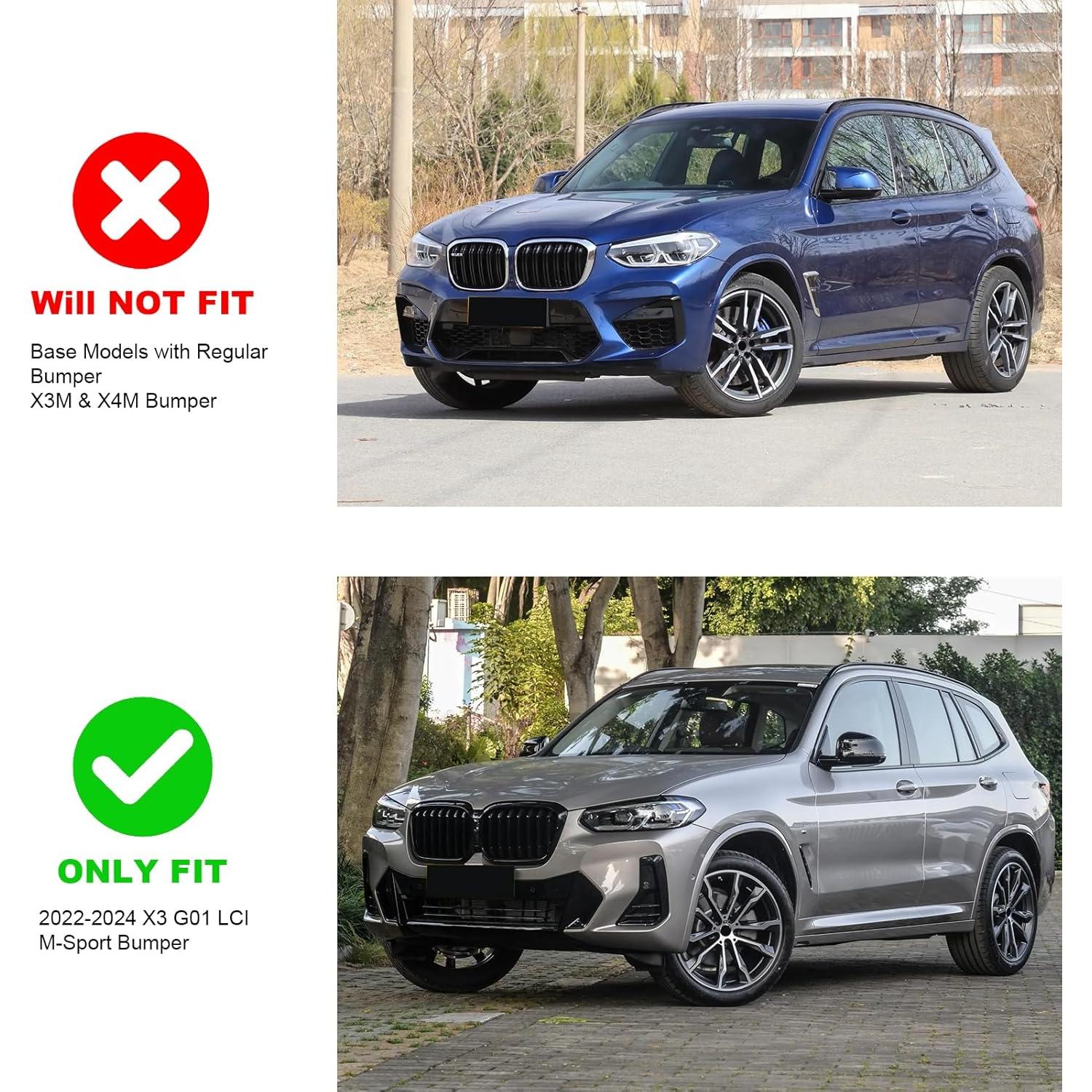 Lip Spoiler Parachoques Frontal KHK para BMW X3 IX3 G01 LCI 2022-2024