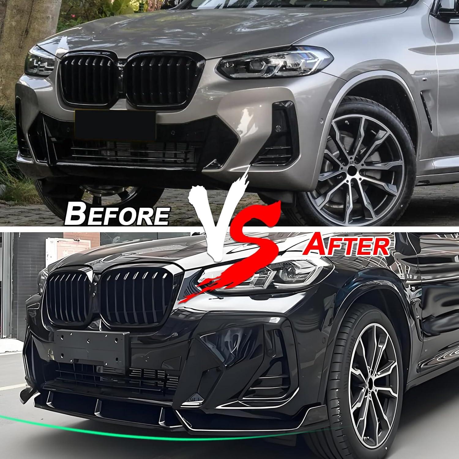 Lip Spoiler Parachoques Frontal KHK para BMW X3 IX3 G01 LCI 2022-2024