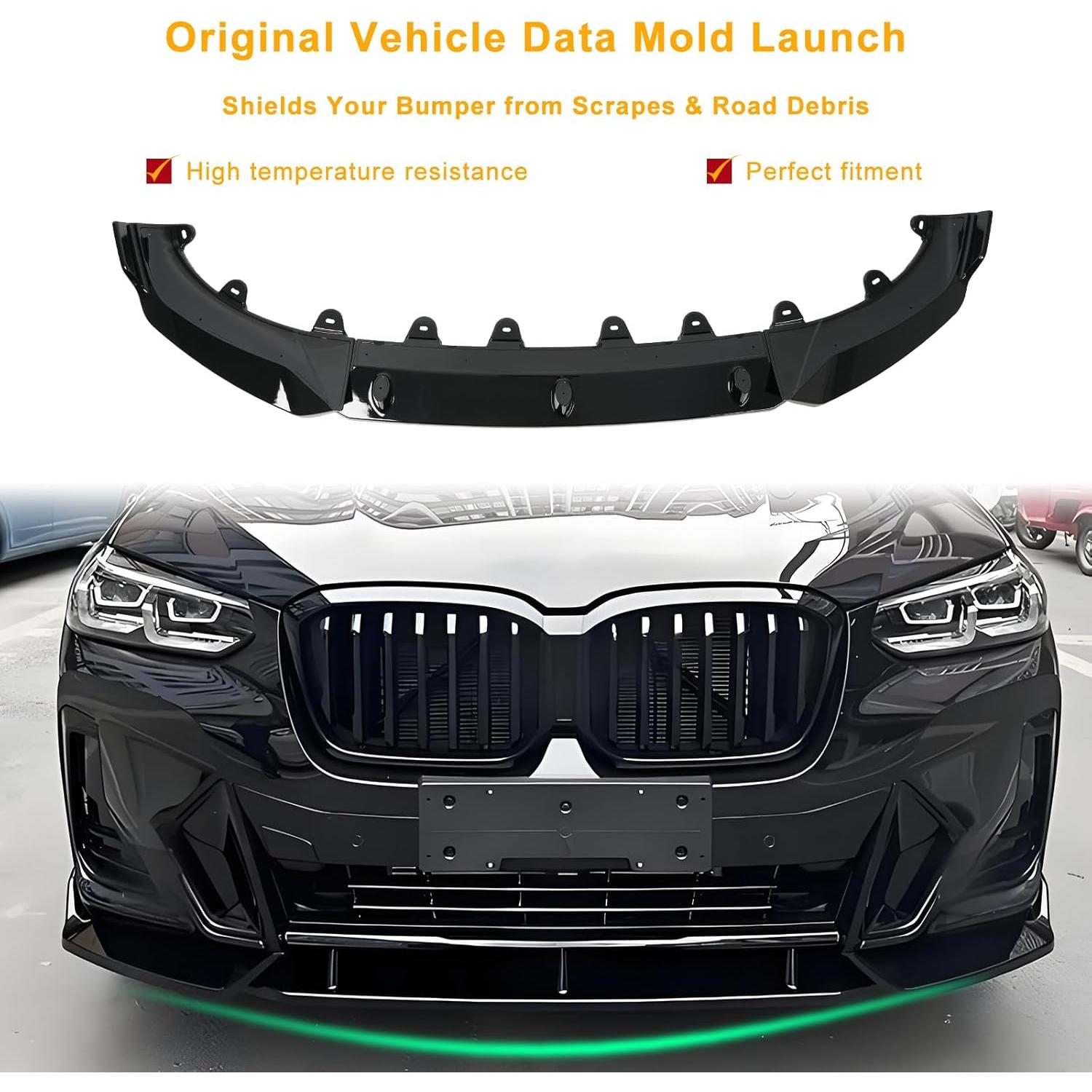 Lip Spoiler Parachoques Frontal KHK para BMW X3 IX3 G01 LCI 2022-2024