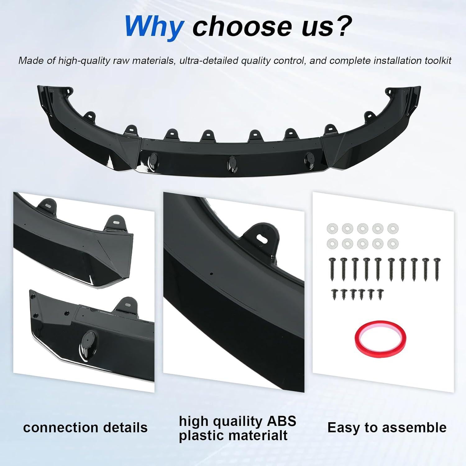 Lip Spoiler Parachoques Frontal KHK para BMW X3 IX3 G01 LCI 2022-2024