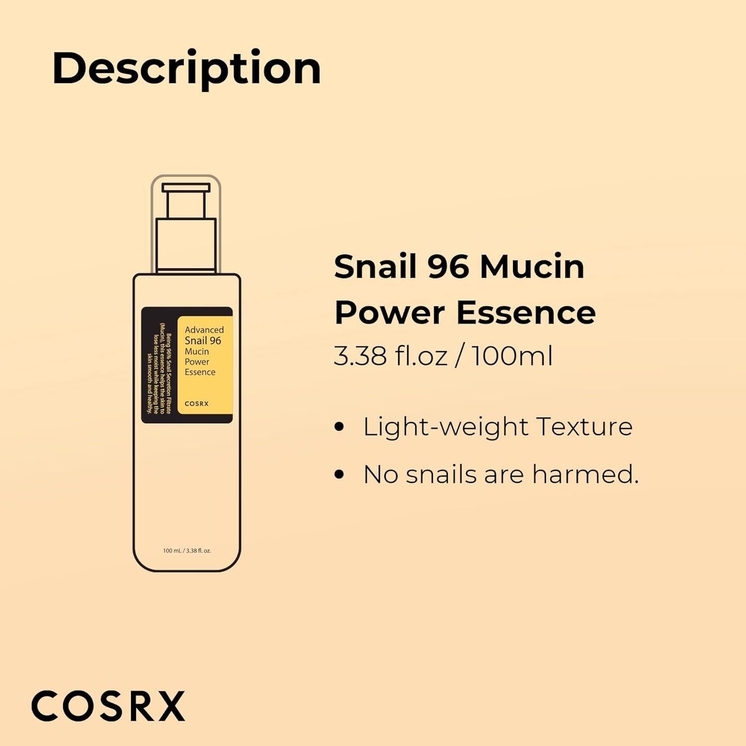 COSRX Esencia de Mucina de Caracol 100ml Hidratante