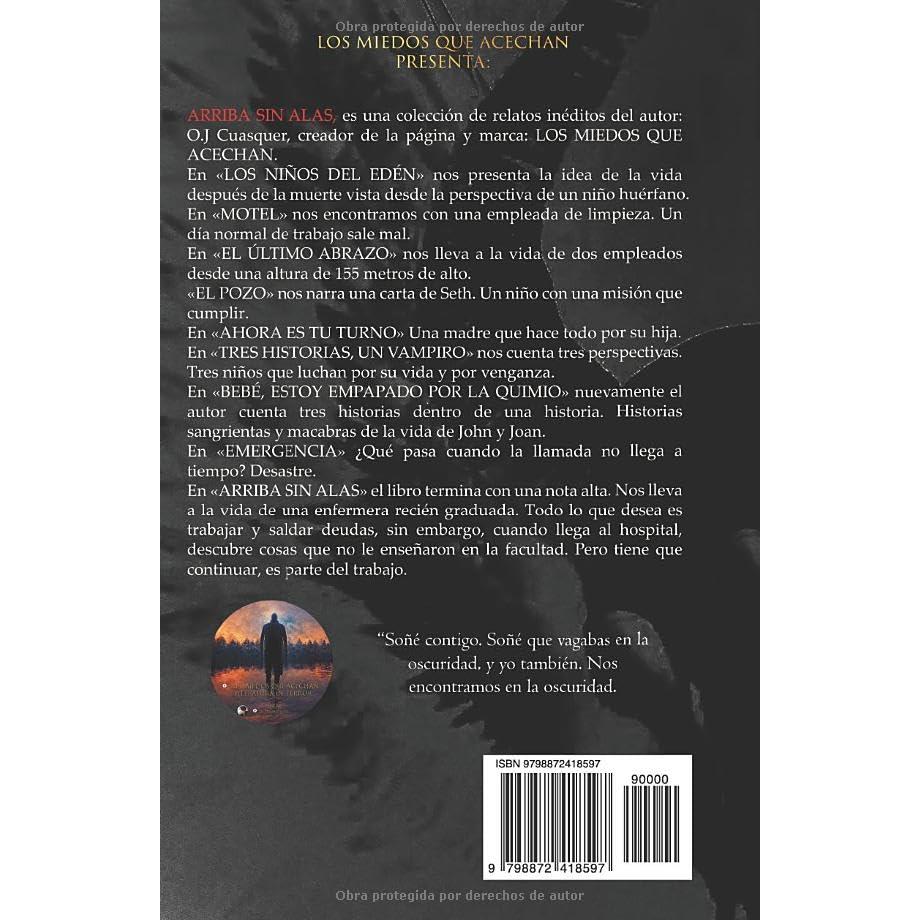 ARRIBA SIN ALAS: Y otros relatos (LOS MIEDOS QUE ACECHAN) (Spanish Edition)