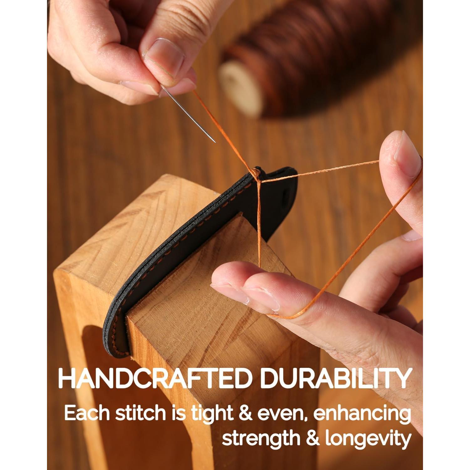 Cubierta de Llavero de Cuero OOKZuckle para Ford Lincoln - Marrón Vintage