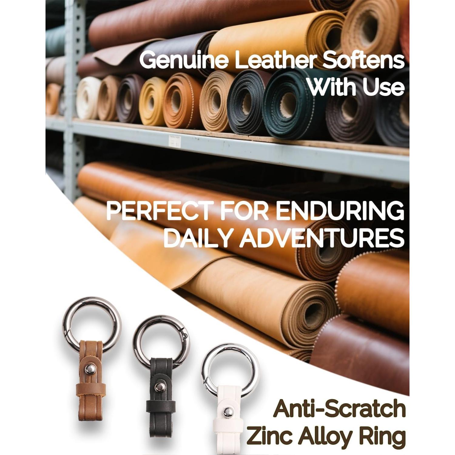 Cubierta de Llavero de Cuero OOKZuckle para Ford Lincoln - Marrón Vintage