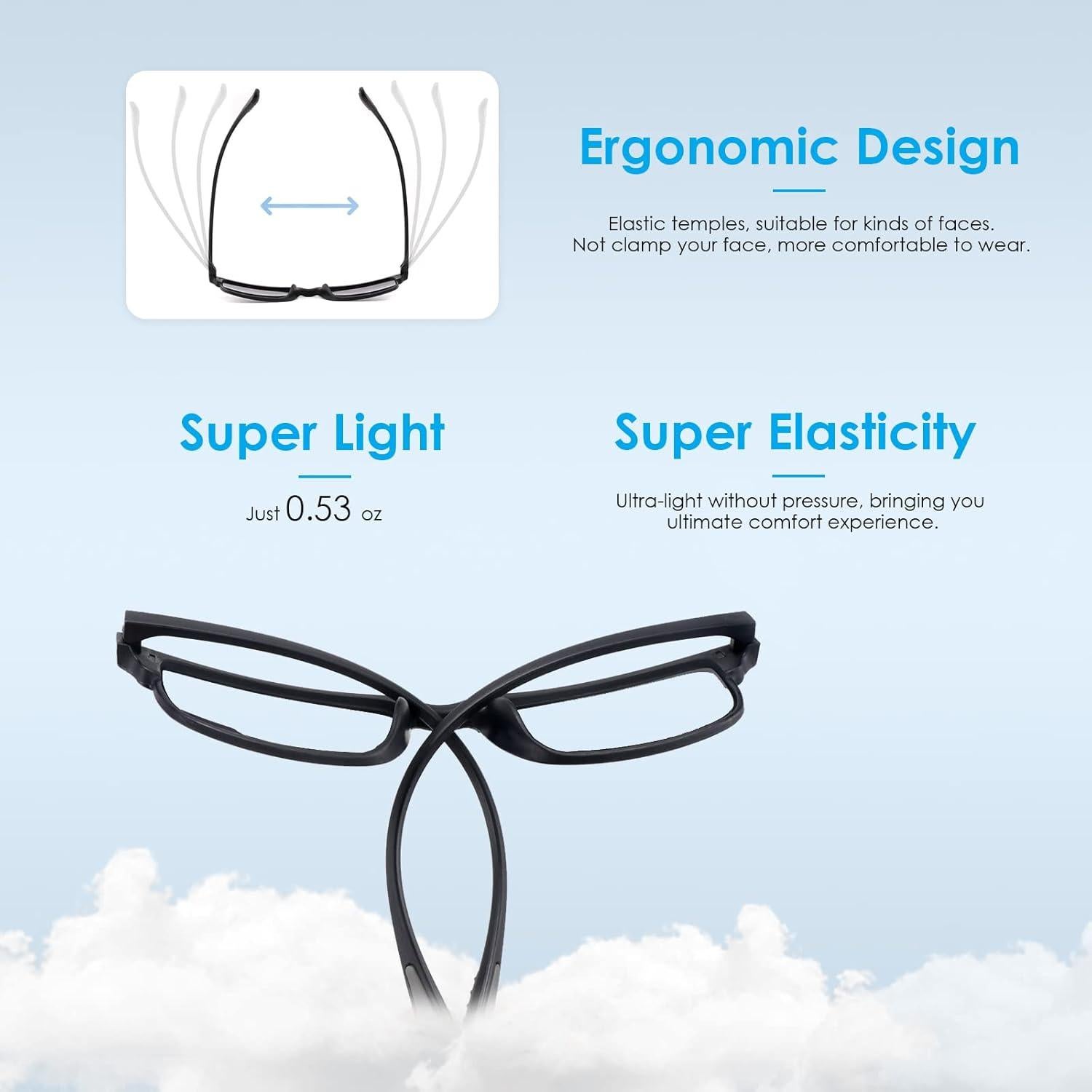 Gafas de Lectura Multifocal Progresivas CARA 2 Pack Anti-luz Azul