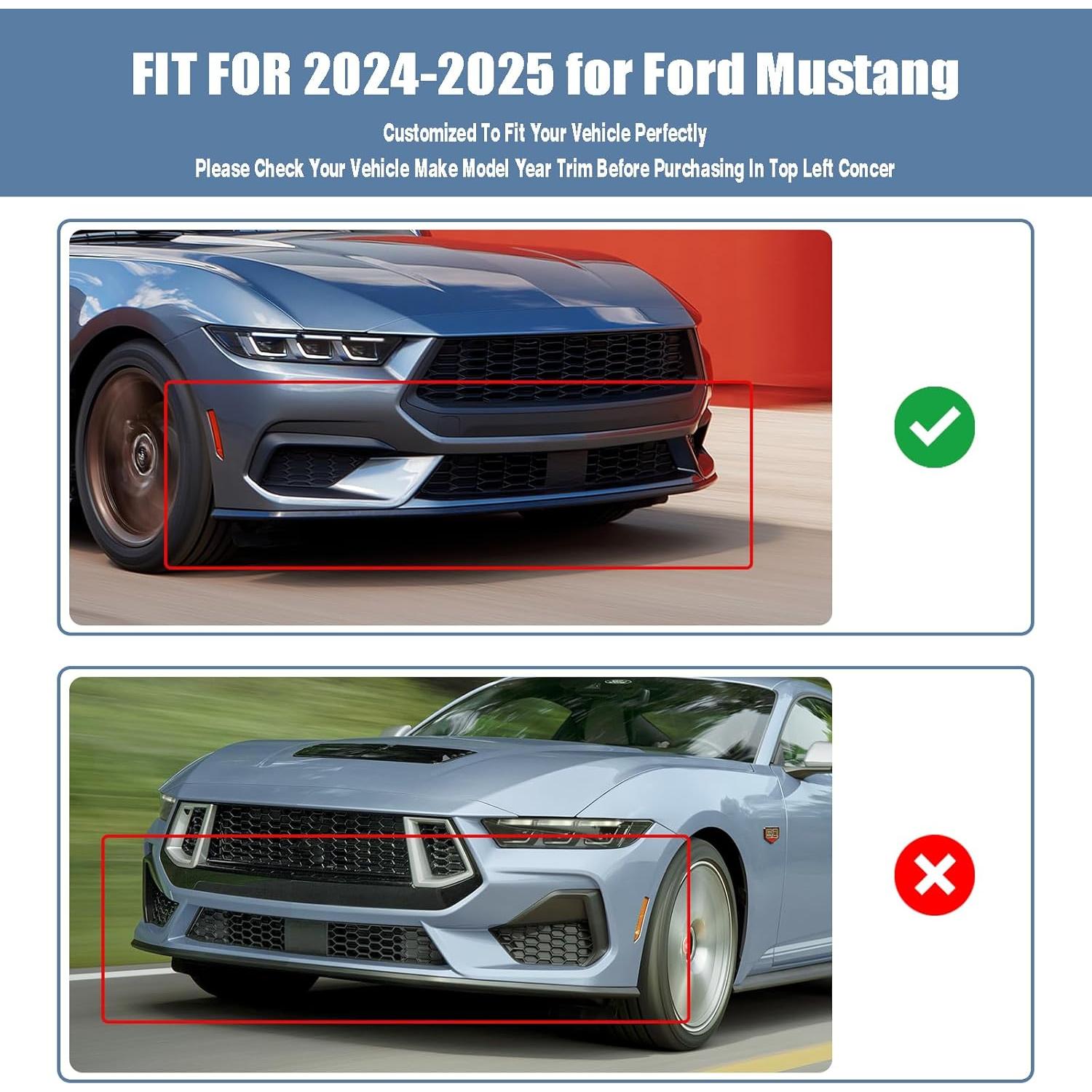 Labio de Parachoques Frontal Pspeed para Ford Mustang 2024-2025