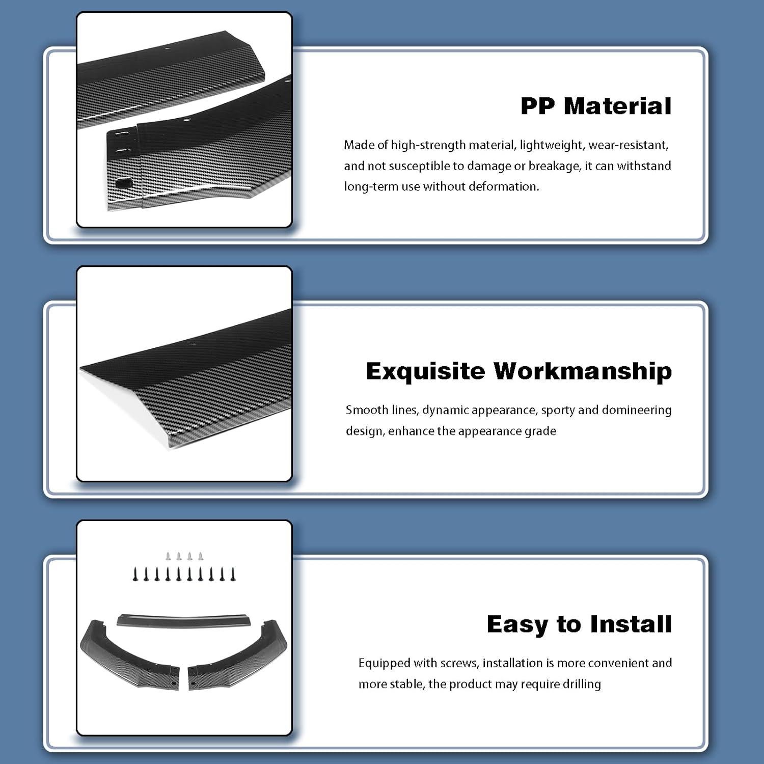 Labio de Parachoques Frontal Pspeed para Ford Mustang 2024-2025