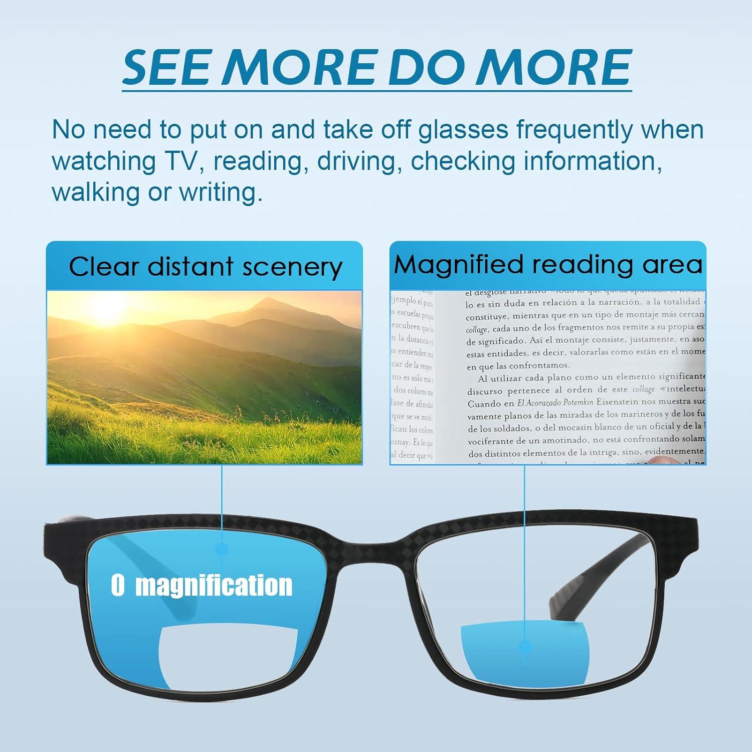 Gafas de Lectura Bifocales CARA 2.0x Negro y Azul