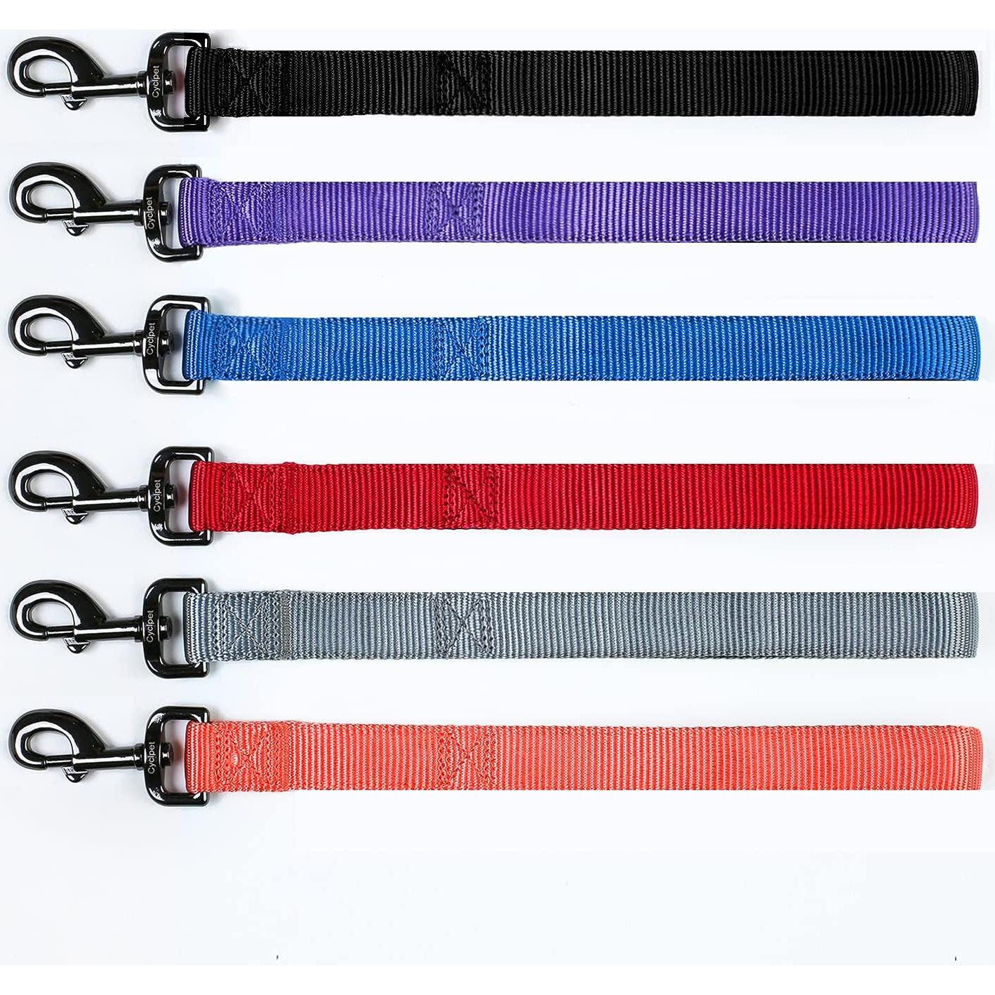 Correa corta nylon Cyclpet 30 cm clip resistente para perros