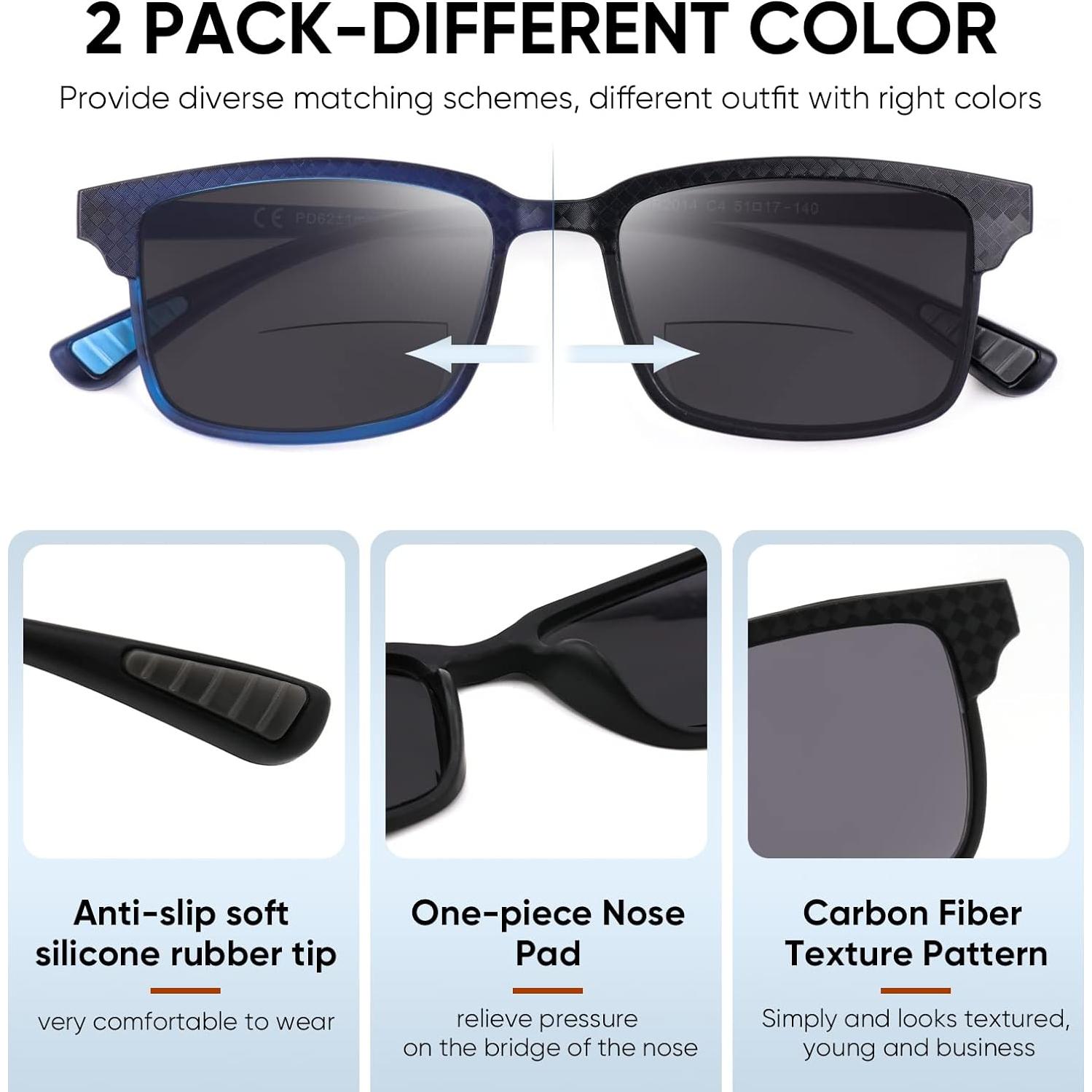 Gafas de Sol Bifocales CARA 2 Pack UV400 Unisex 3.0