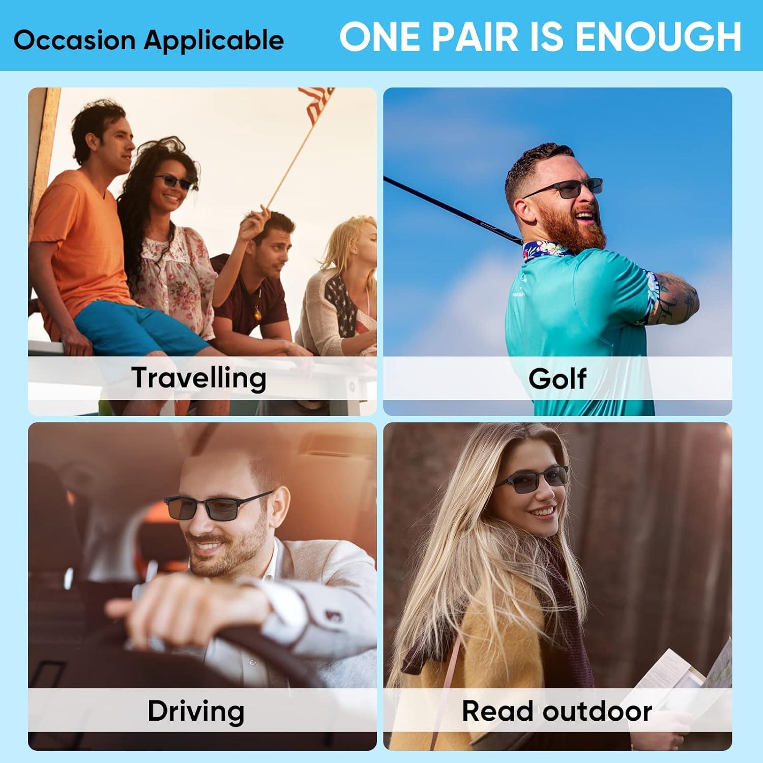 Gafas de Sol Bifocales CARA 2 Paquete UV400 Unisex