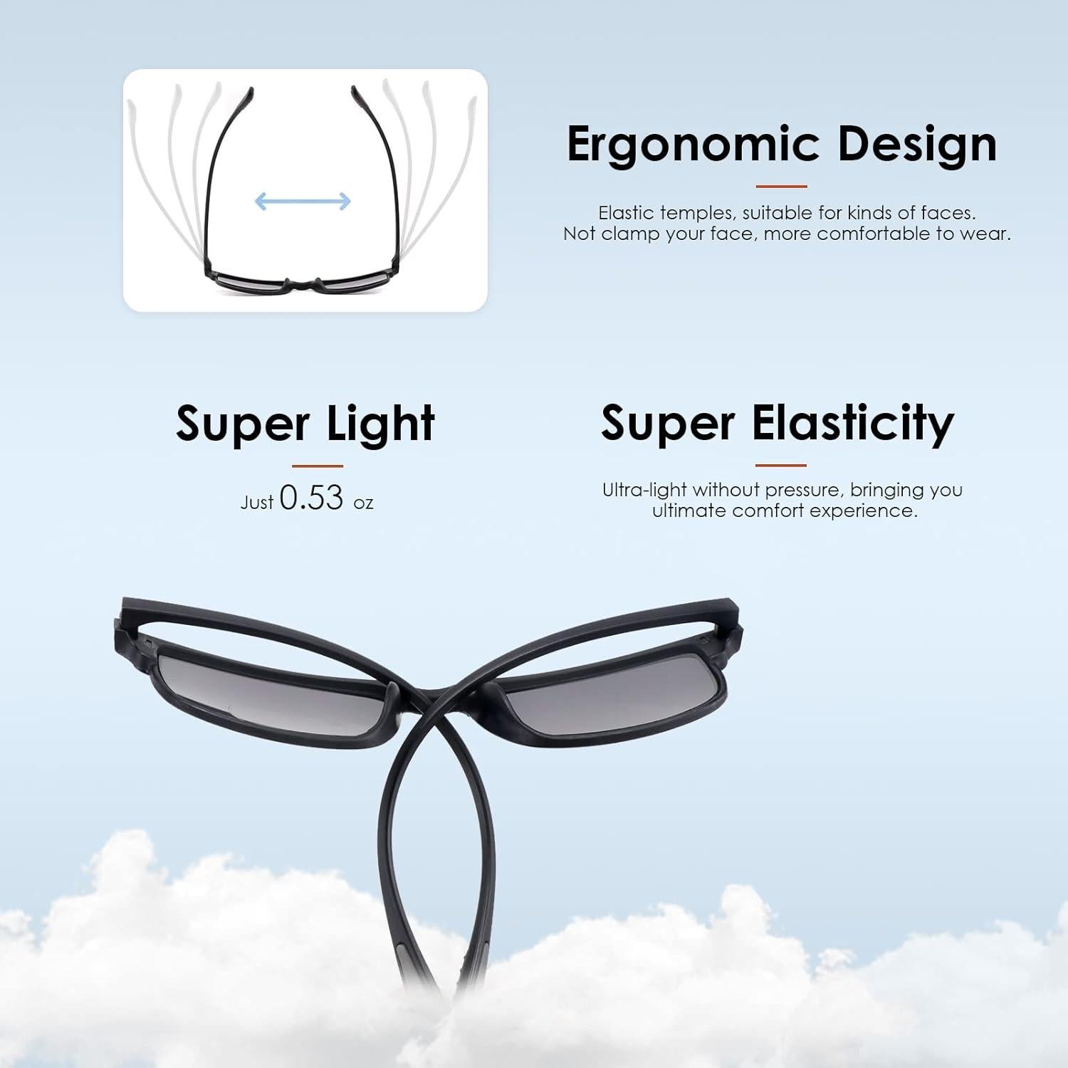 Gafas de Sol Bifocales CARA 2 Paquete UV400 Unisex