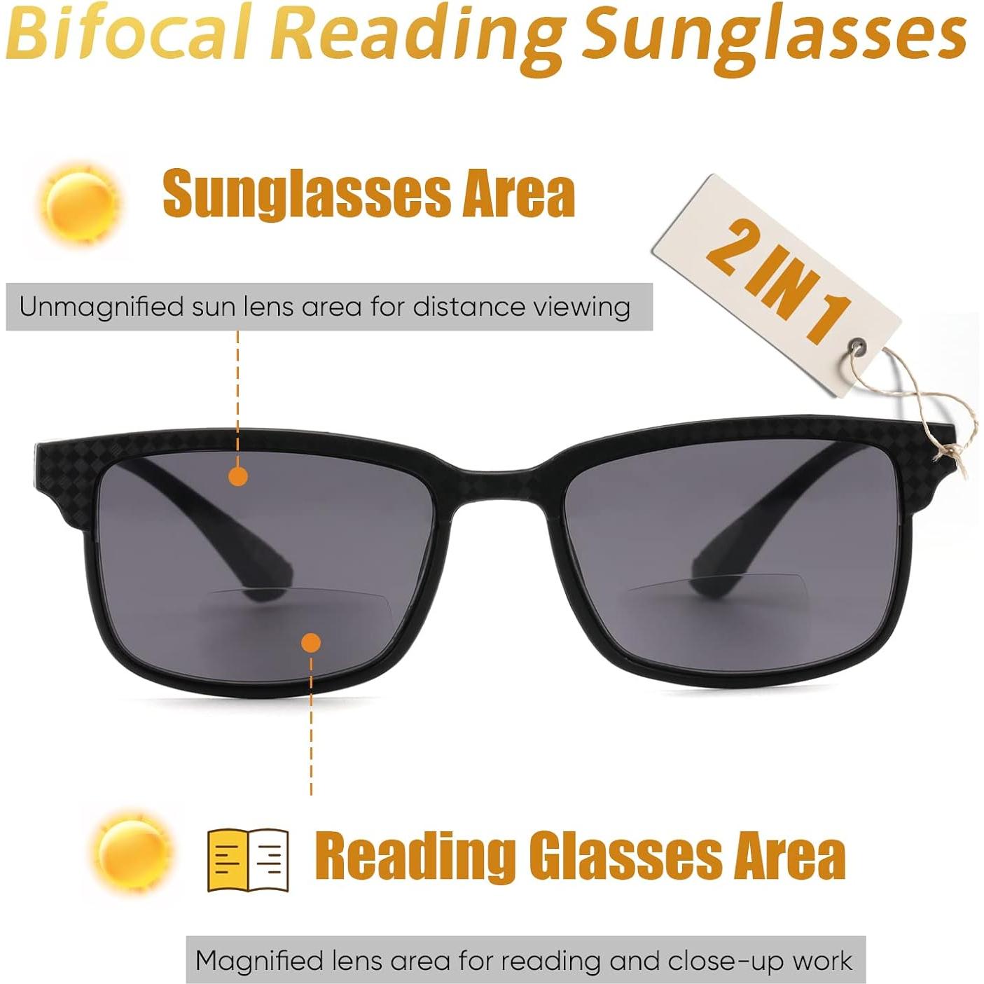 Gafas de Sol Bifocales CARA 2 Paquete UV400 Unisex