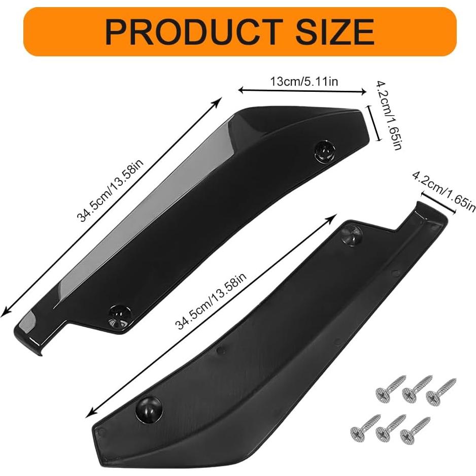 Difusores de Parachoques Trasero HQRNYP 13x34.5 cm Universal
