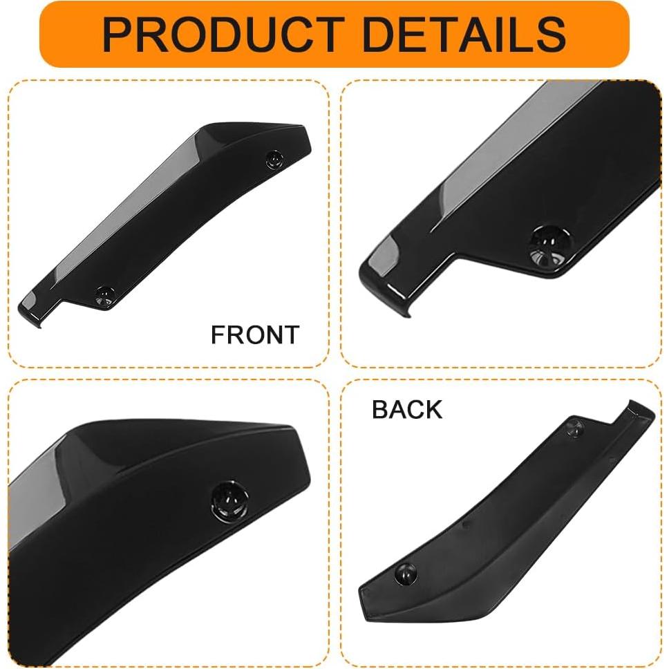 Difusores de Parachoques Trasero HQRNYP 13x34.5 cm Universal