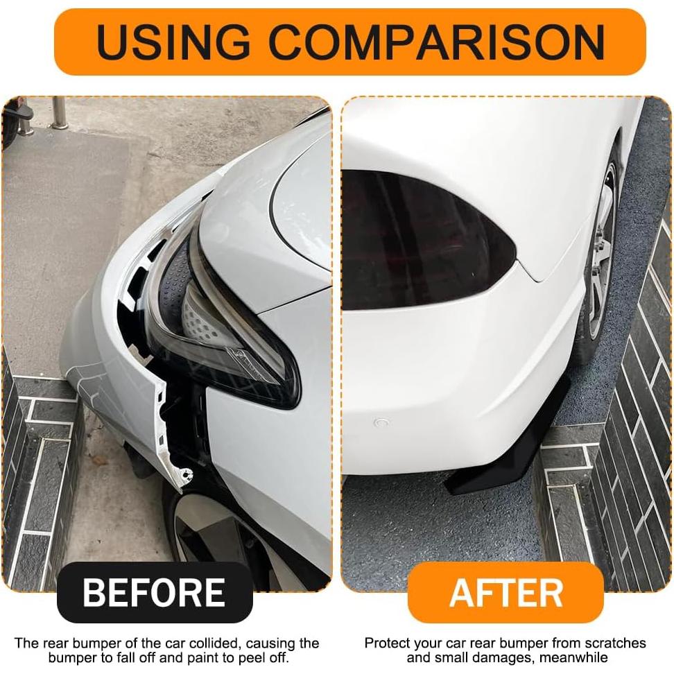 Difusores de Parachoques Trasero HQRNYP 13x34.5 cm Universal