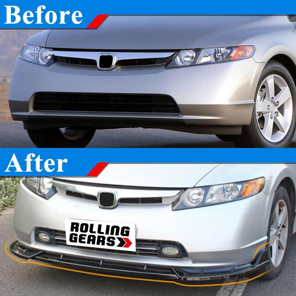 Spoiler Frontal Honda Civic Sedan 2006-2008 Rolling Gears