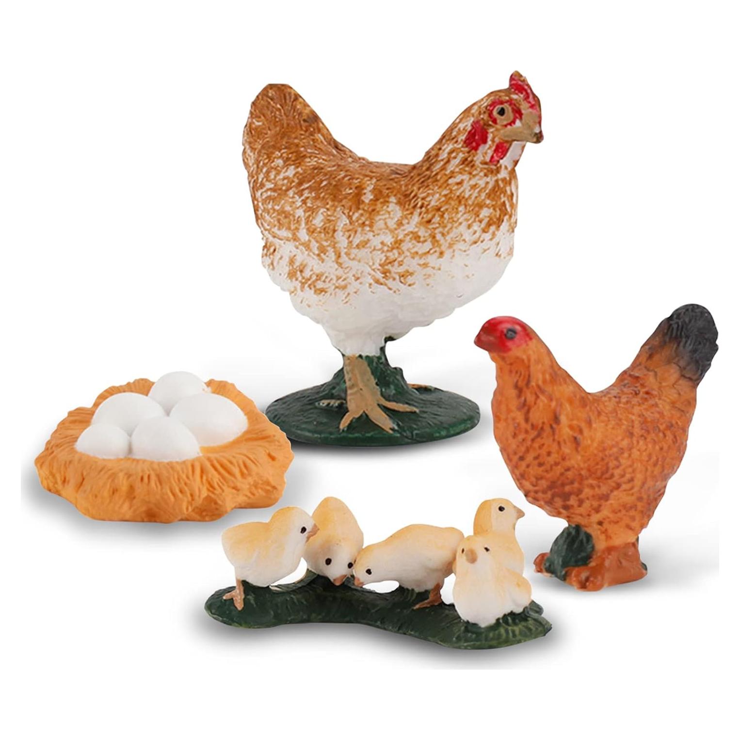 Ciclo de Vida de Gallina LC JoyCre 4 Figuras Educativas