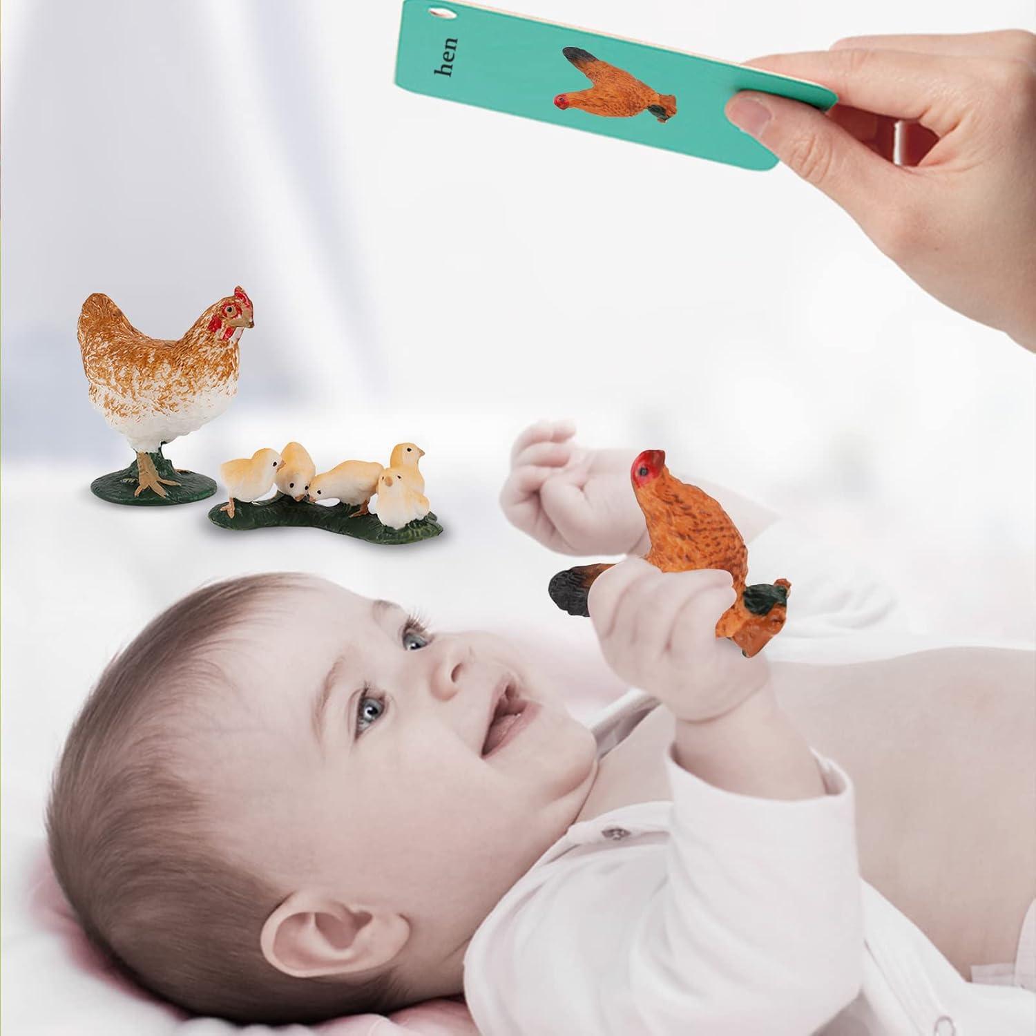 Ciclo de Vida de Gallina LC JoyCre 4 Figuras Educativas