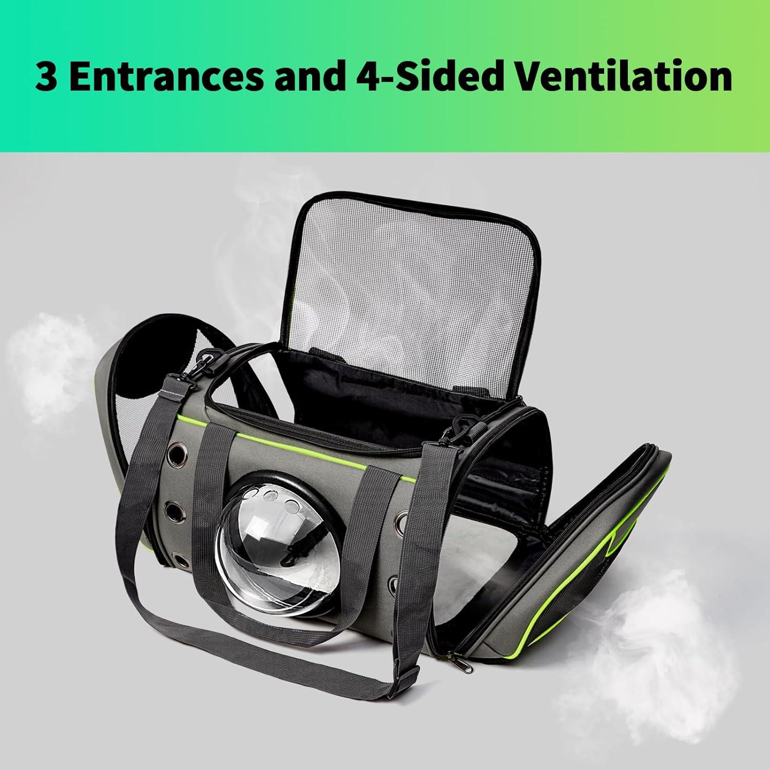 Transportín para Gatos Hannadepot Burbuja Grande 50x28x26cm