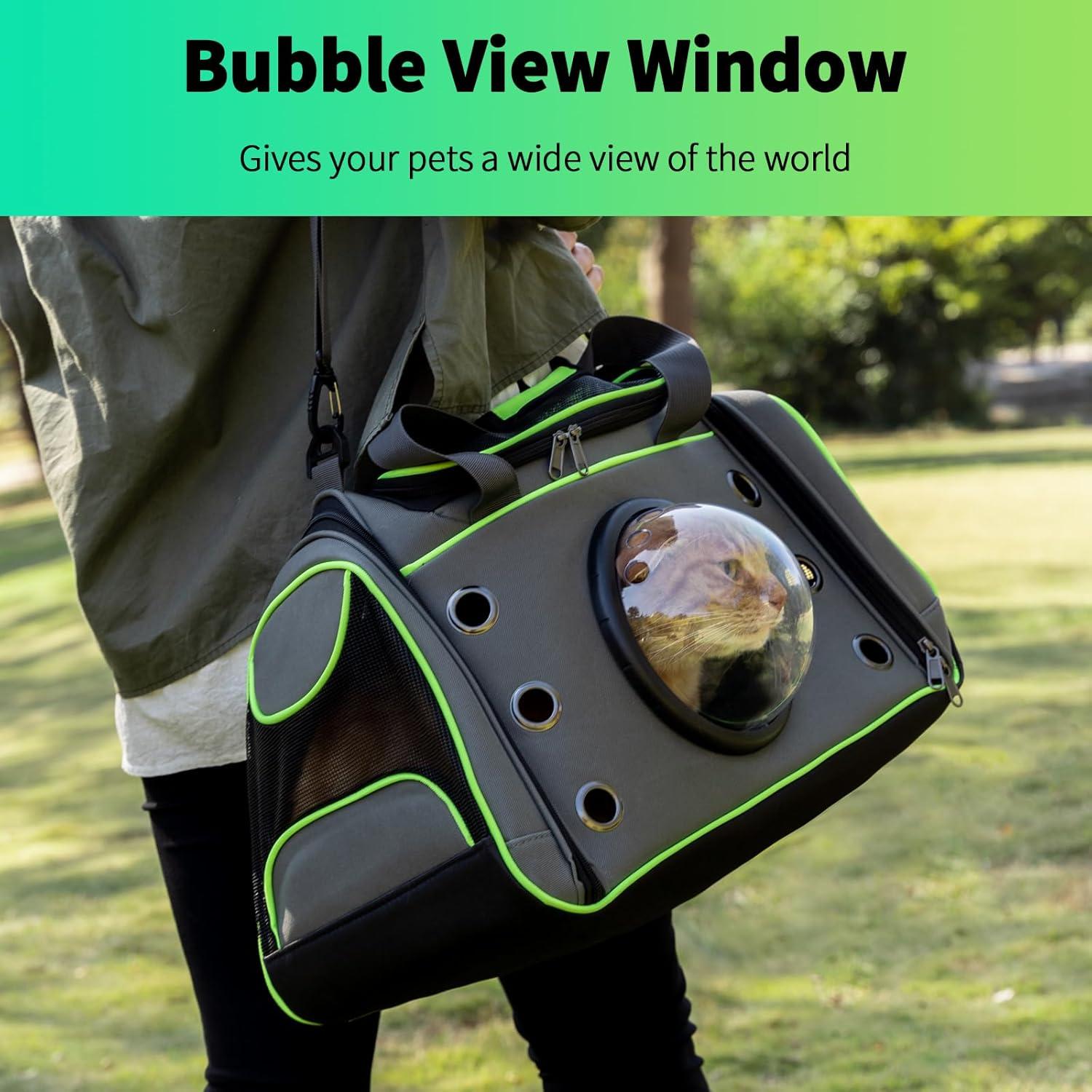 Transportín para Gatos Hannadepot Burbuja Grande 50x28x26cm