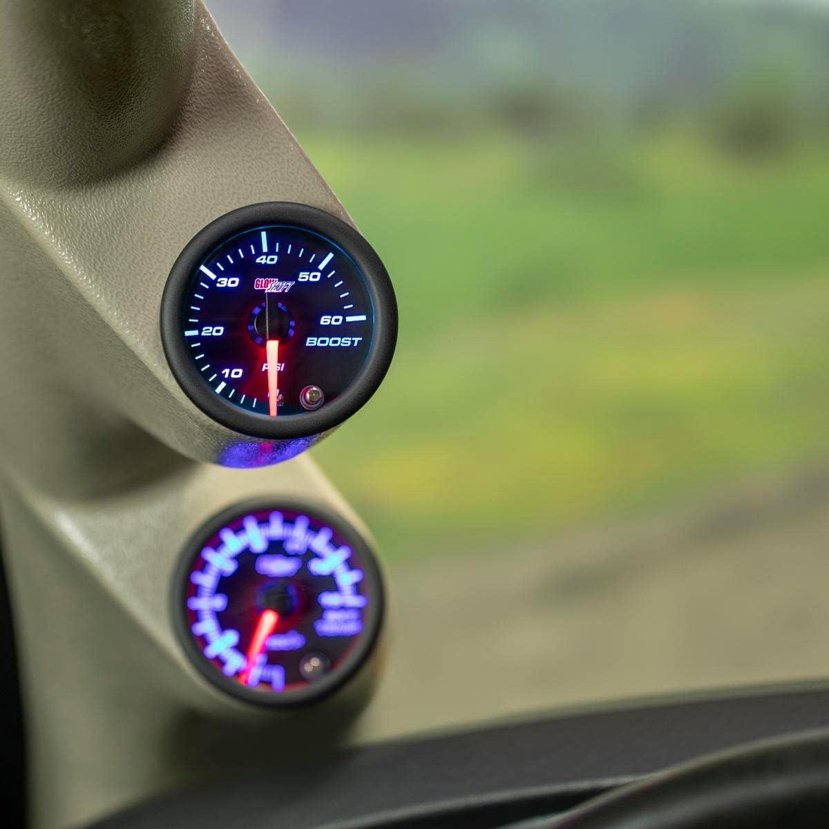 Medidor de Presión de Turbo GlowShift 60 PSI 52mm Mecánico