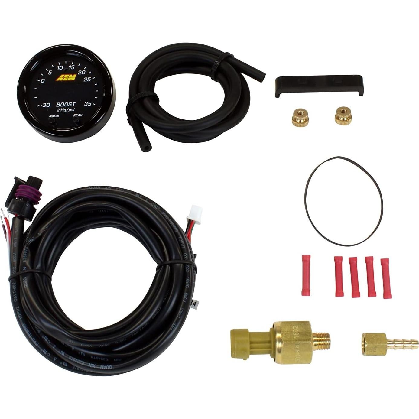 Medidor de Presión de Turbo AEM 30-0306 52mm Negro