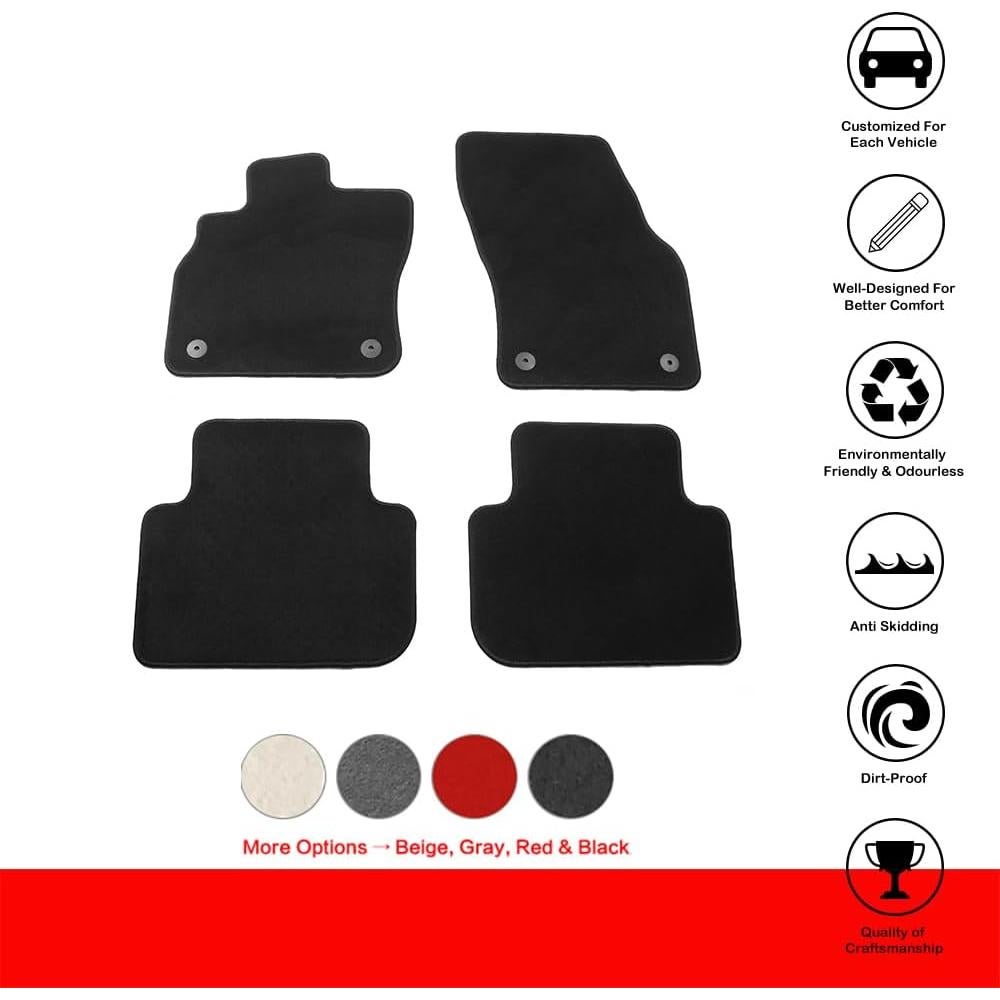Alfombrillas de Nylon Negro IKON MOTORSPORTS para Audi Q3 2019-2025