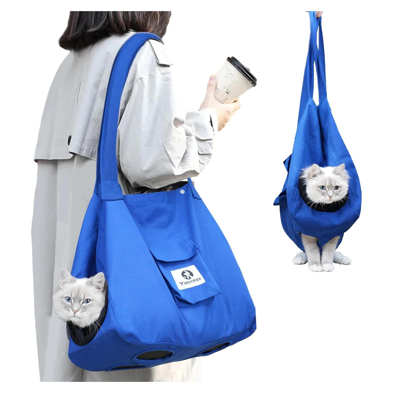 Mochila Transportín para Gatos Yanvega Tamaño M Azul