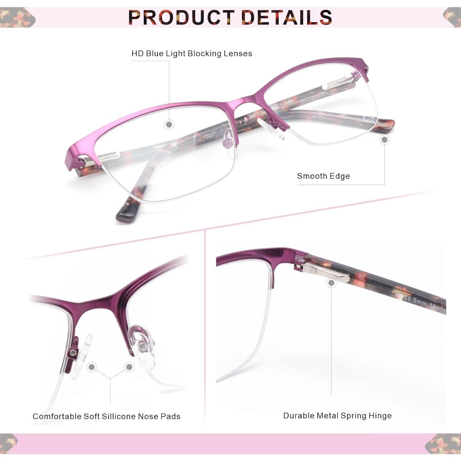 Gafas de lectura multifocal Missfive +1.25 con estuche duro