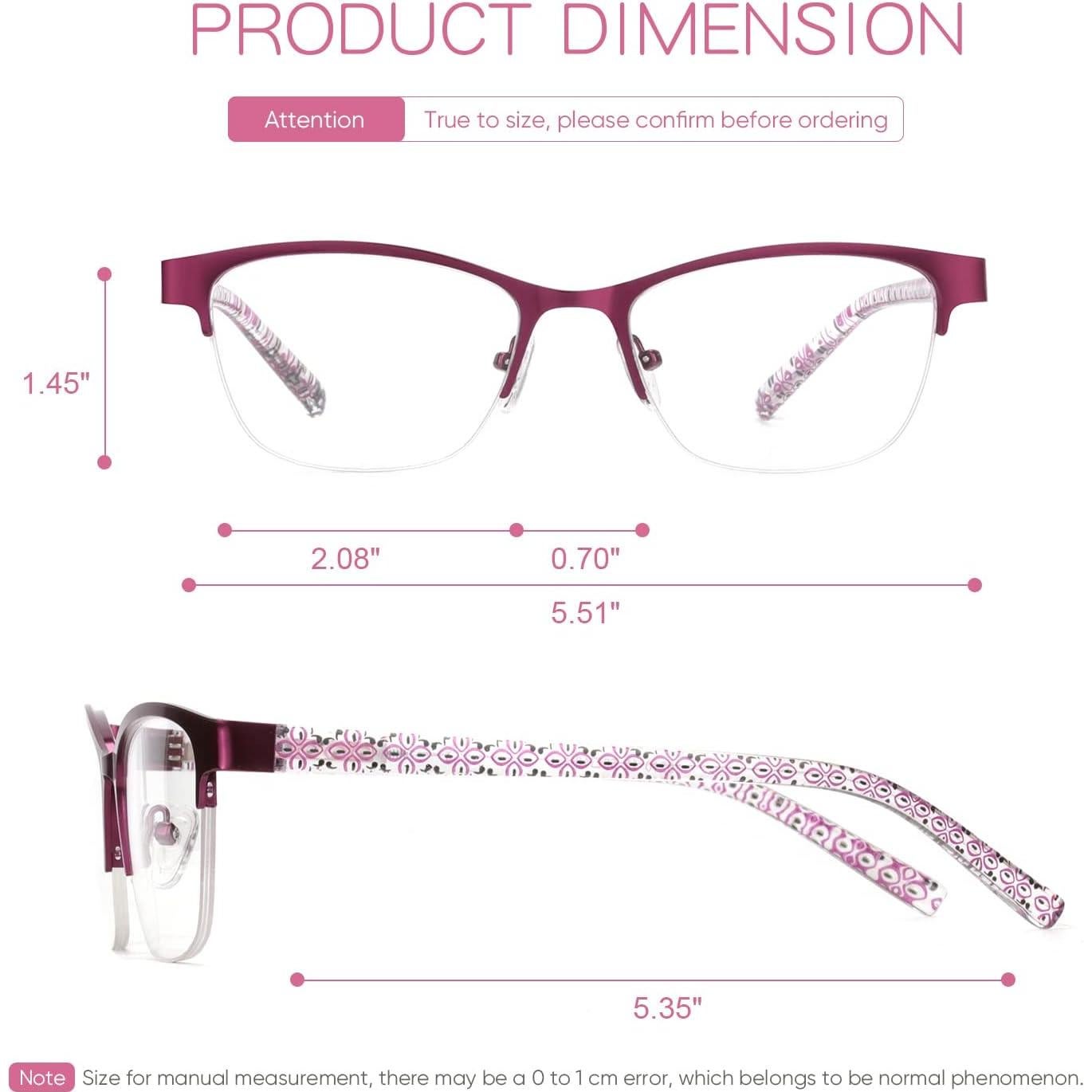 Gafas de Lectura Multifocal Missfive 2 Paquetes 2.25x
