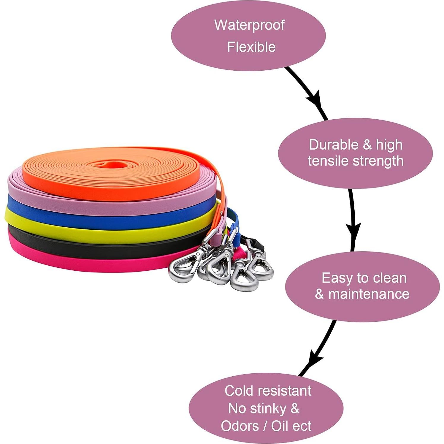 Correa Larga Impermeable Nimble 4.88m para Perros