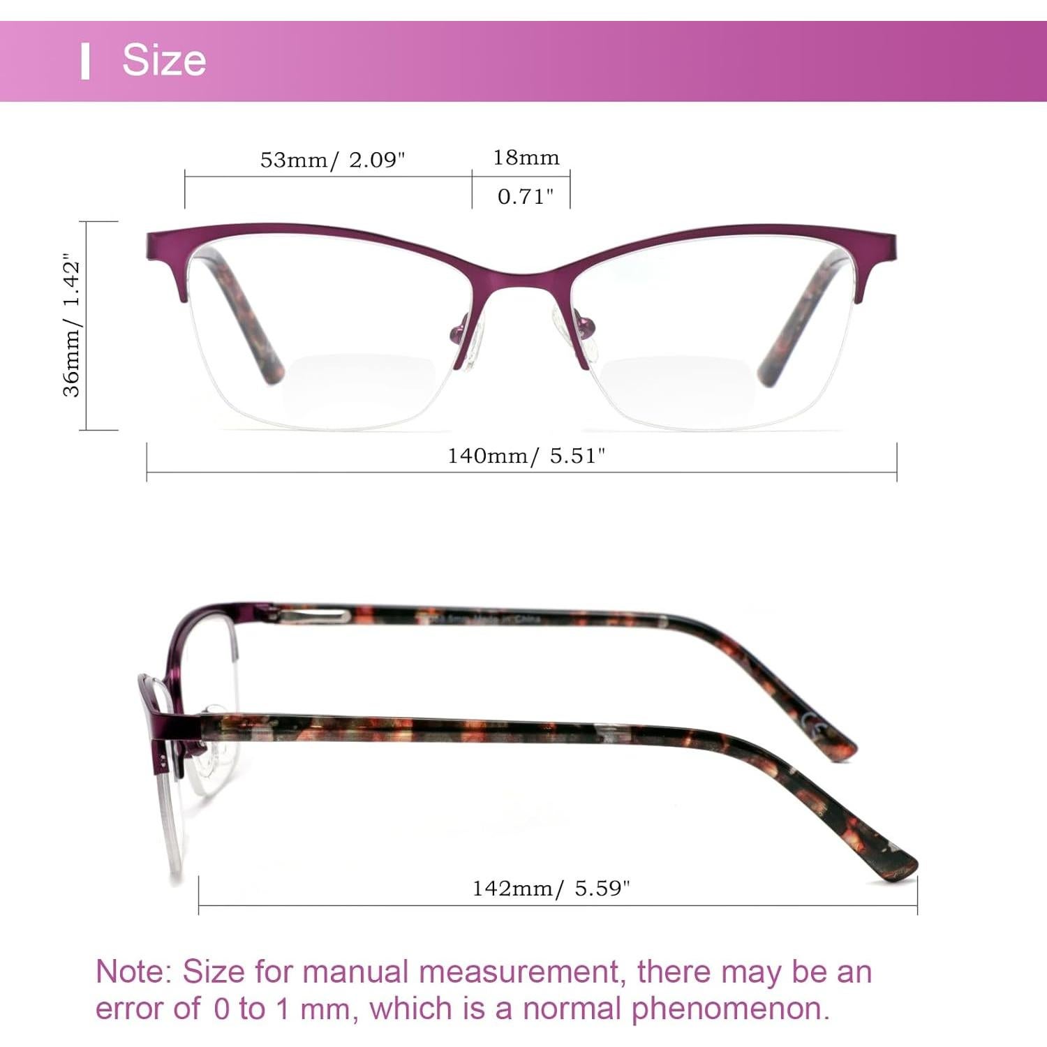 Gafas Bifocales Missfive 2.5x con Bloqueo Luz Azul