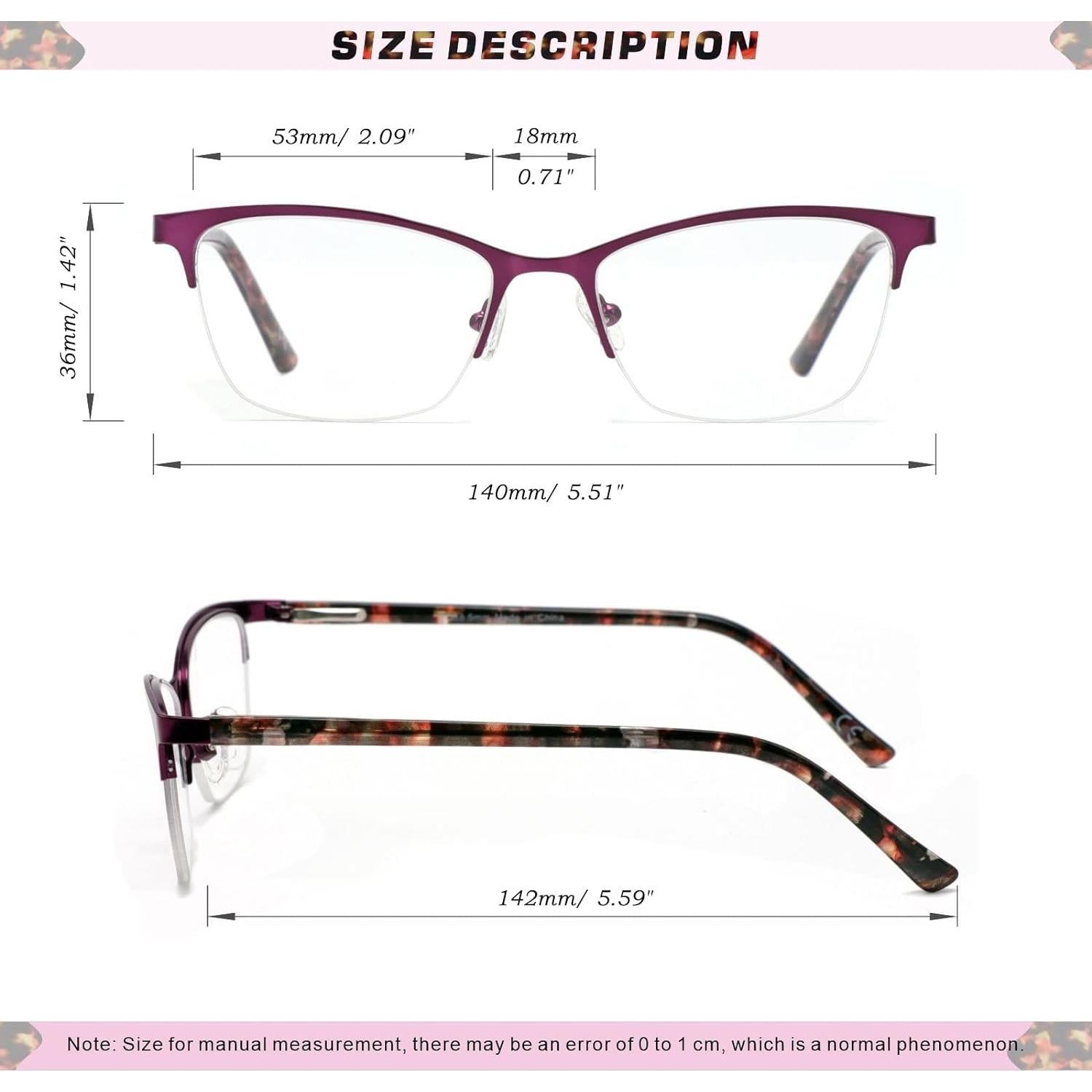 Gafas de lectura multifocal Missfive 1.5x con estuche duro