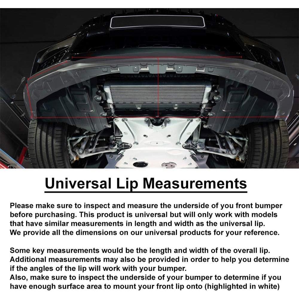 Labio de Parachoques Frontal IKON MOTORSPORTS 66x20 cm PU Negro