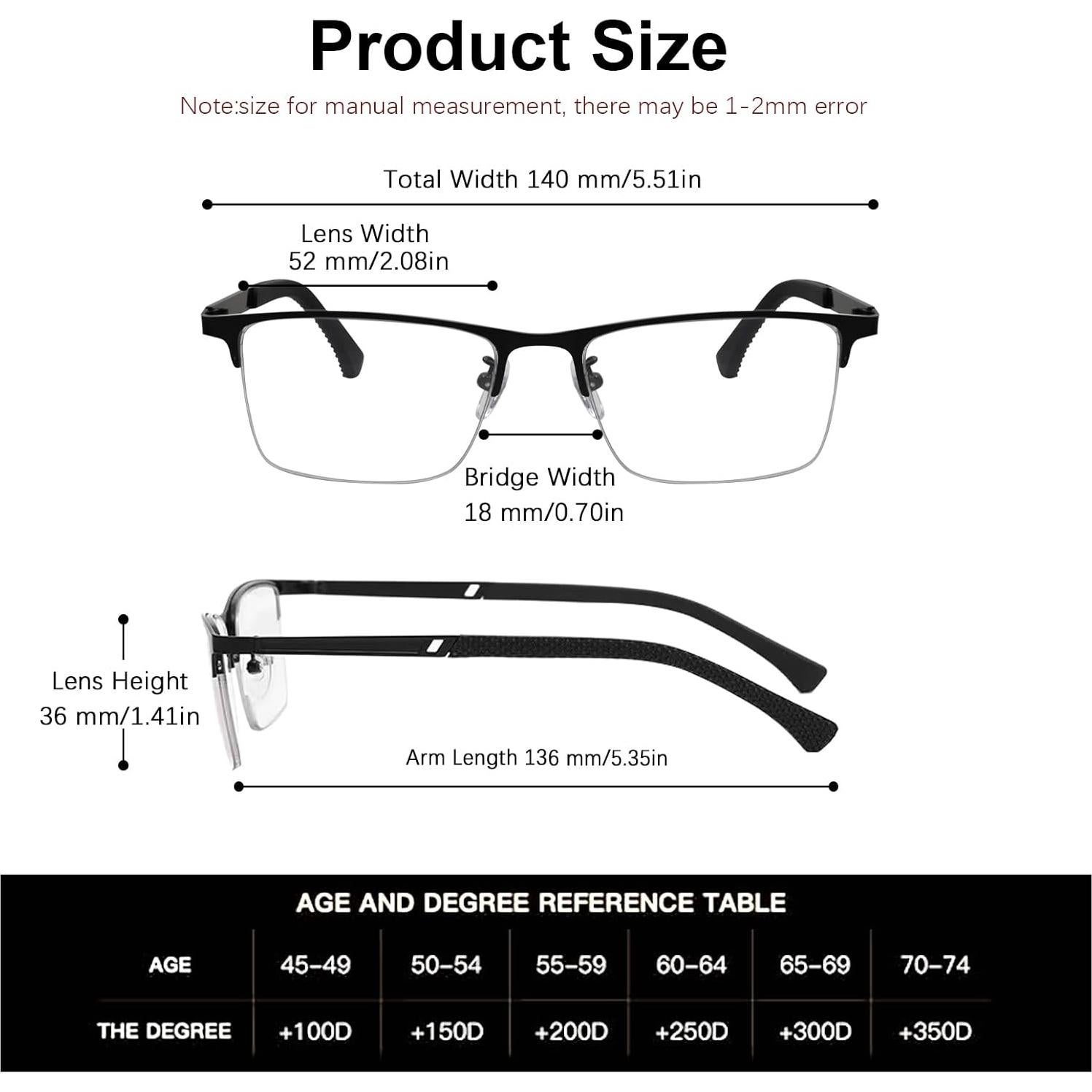 Gafas de lectura progresivas KISSOUL con protección UV
