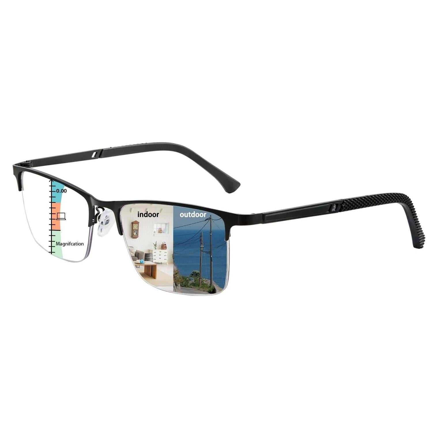 Gafas de lectura multifocales progresivas fotocromáticas UV