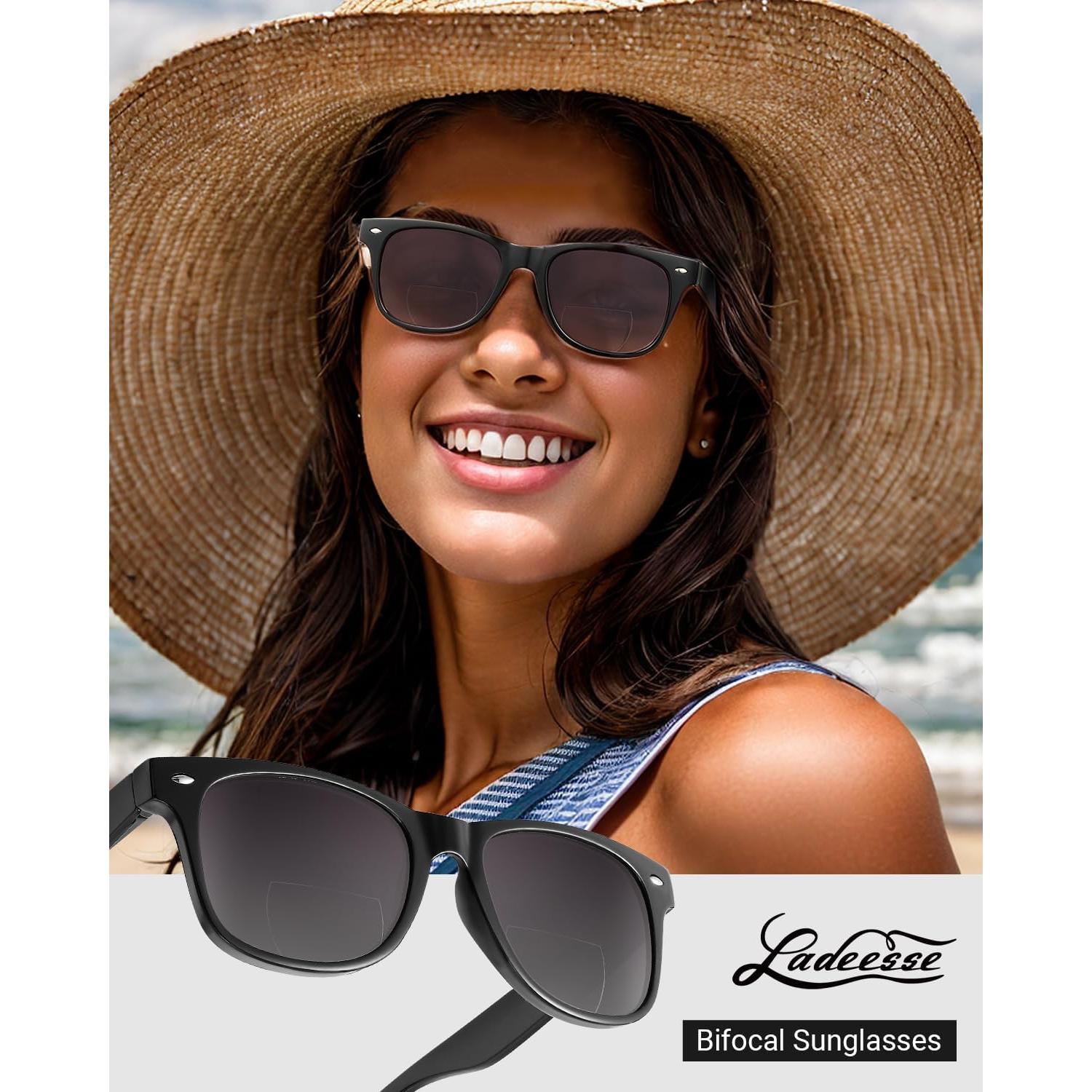 Gafas de Sol Bifocales LADEESSE UV400 3 Pack para Mujeres