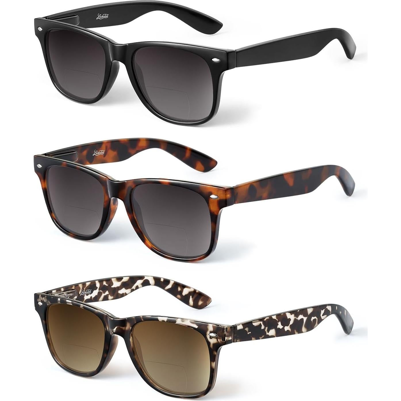 Gafas de Sol Bifocales LADEESSE UV400 3 Pack para Mujeres