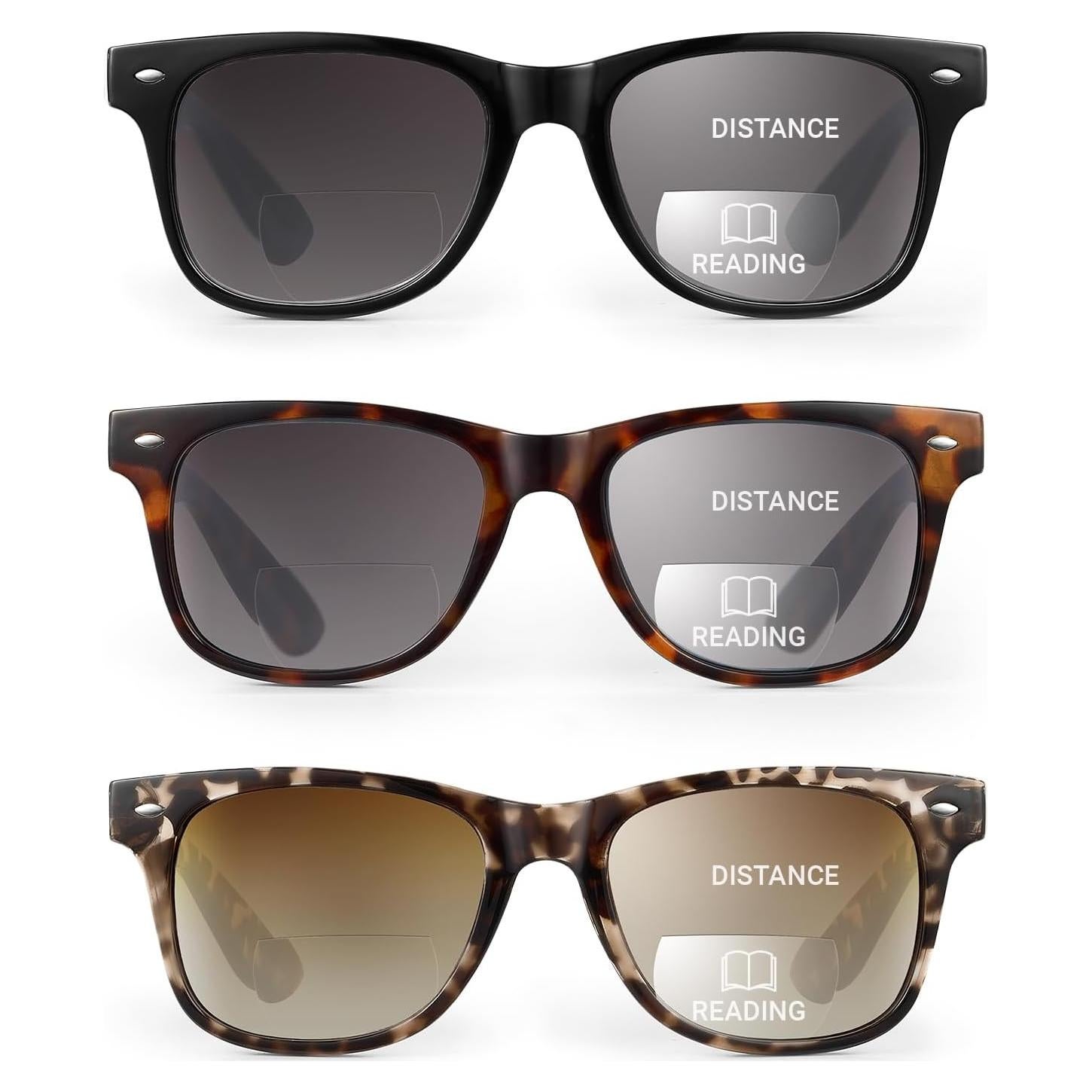 Gafas de Sol Bifocales LADEESSE UV400 Paquete de 3