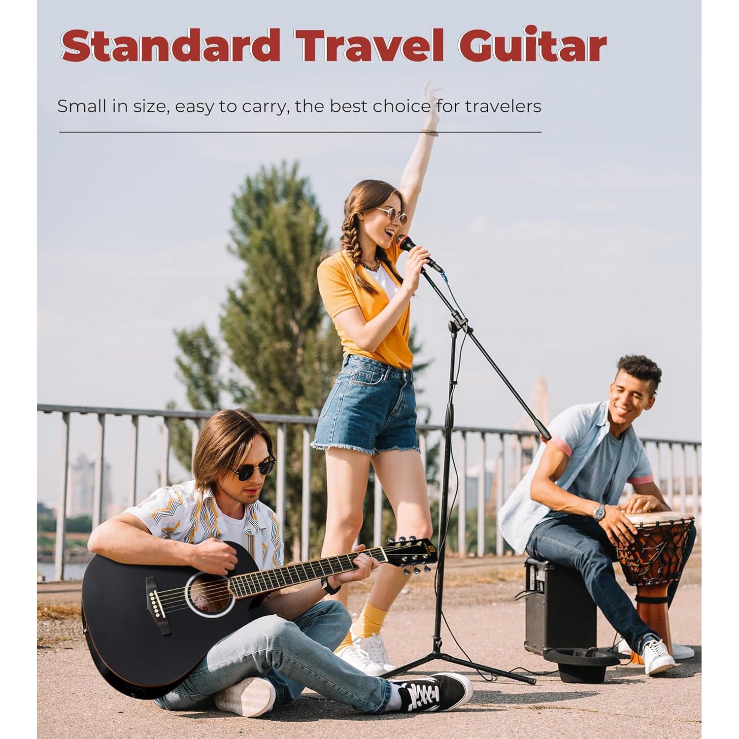 Guitarra Acústica Eléctrica Vangoa 3/4 para Principiantes