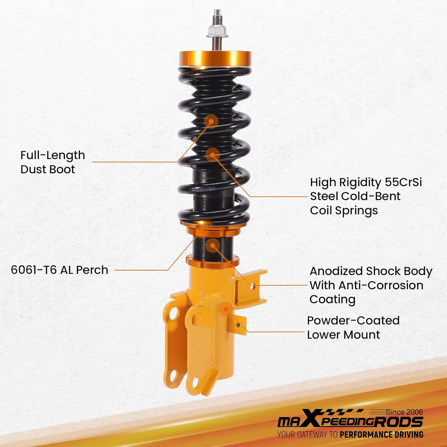 Amortiguadores Ajustables maXpeedingrods para Chevy Camaro 2010-2015