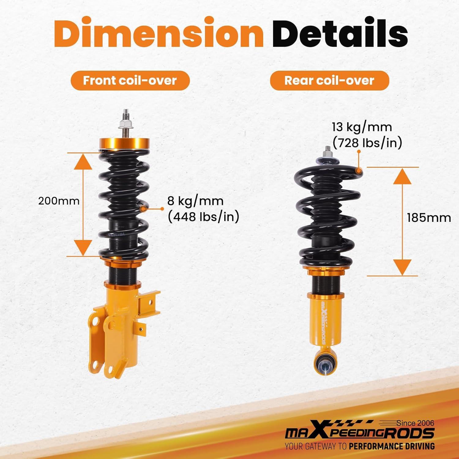 Amortiguadores Ajustables maXpeedingrods para Chevy Camaro 2010-2015