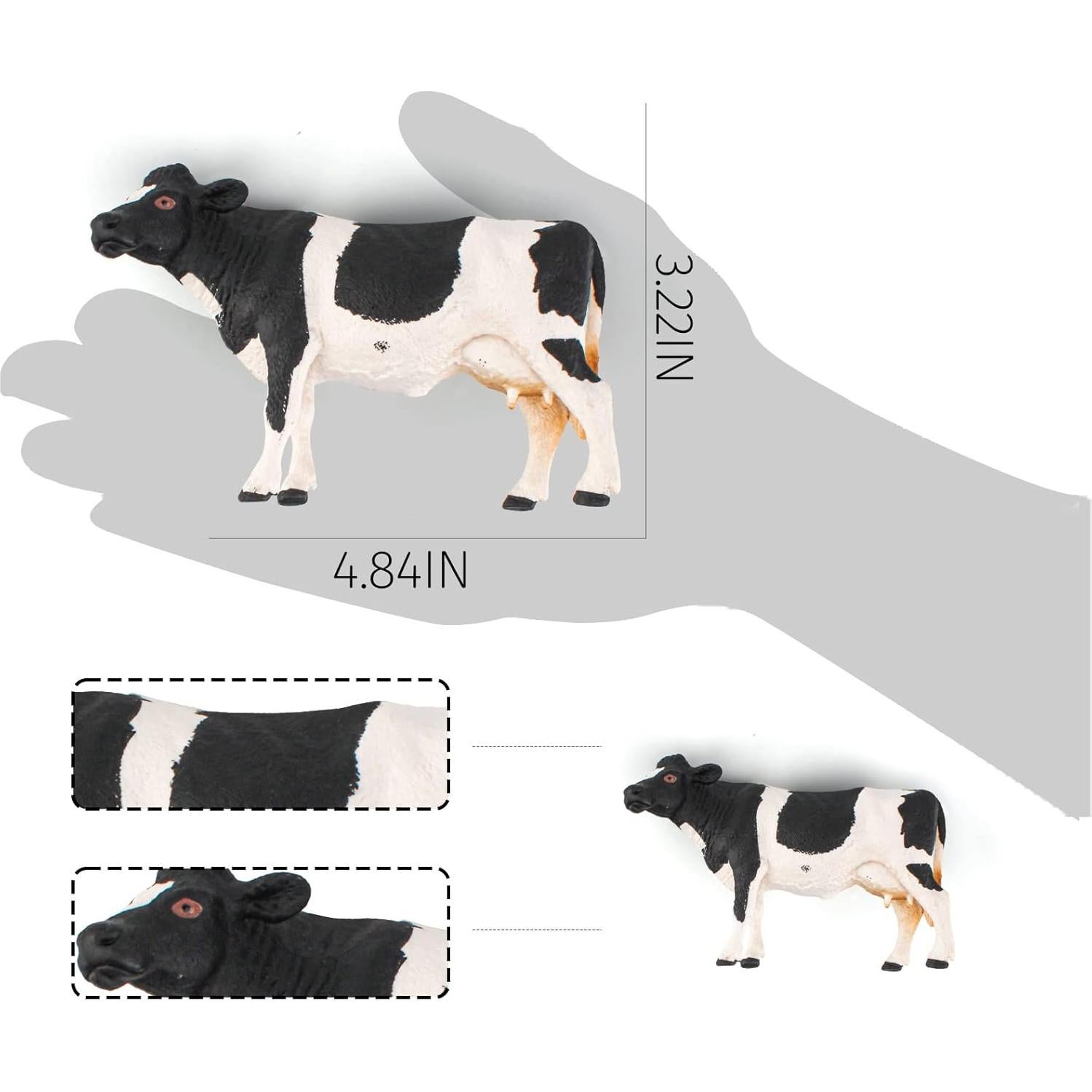 Figura de Vaca Realista LC JoyCre para Niños 5 cm