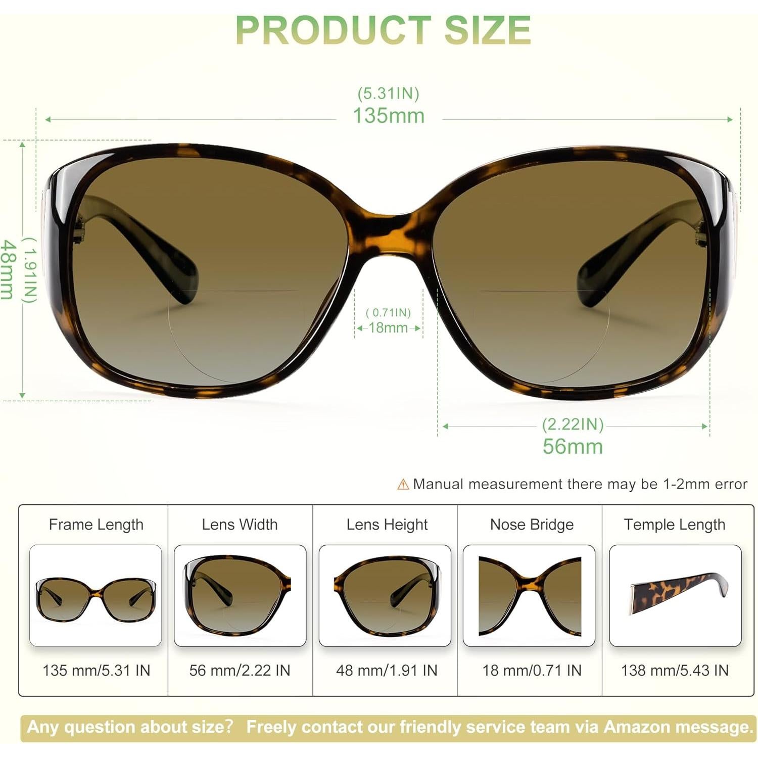 Gafas de Sol Bifocal Eyeguard 2 Pares UV400 para Mujeres