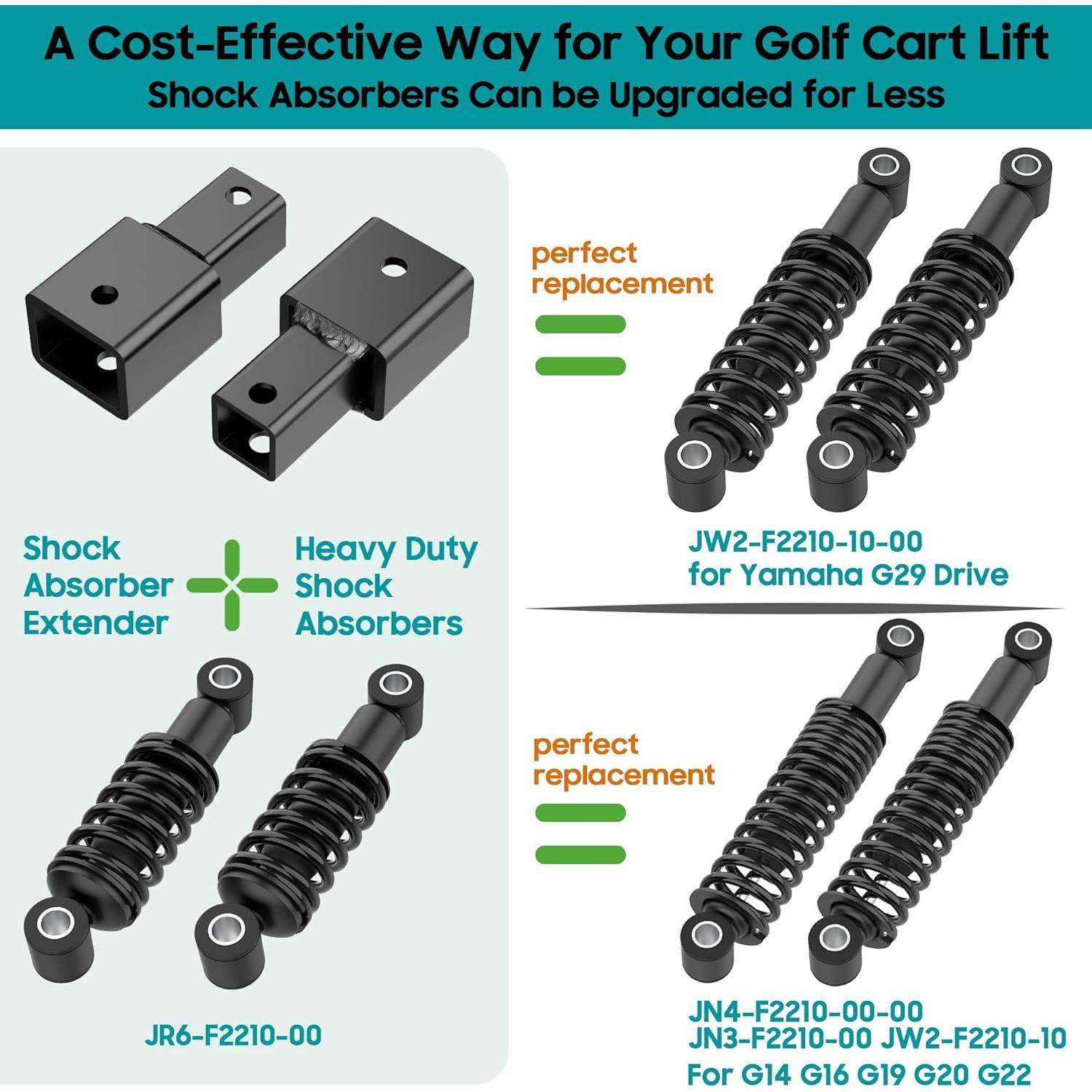 Amortiguador trasero 10L0L para carrito de golf Yamaha G29/G14/G16/G19/G20/G22