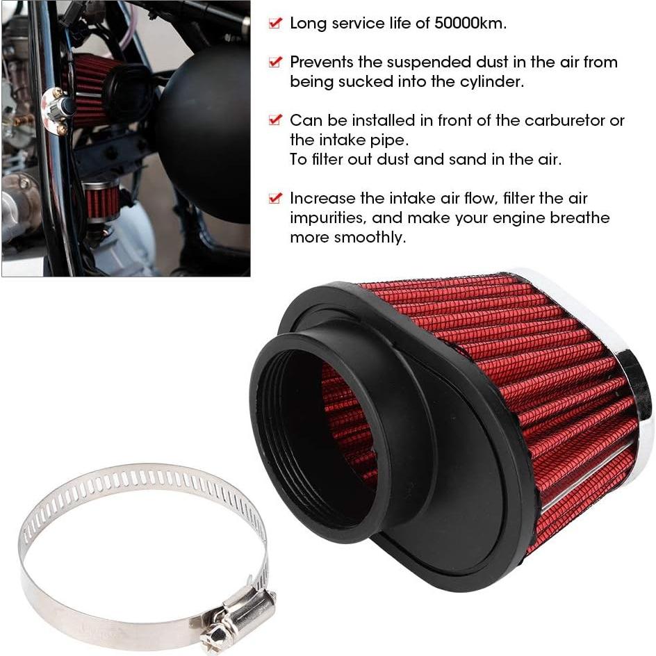 Filtro de Aire Universal Haosie 51mm para Motocicleta